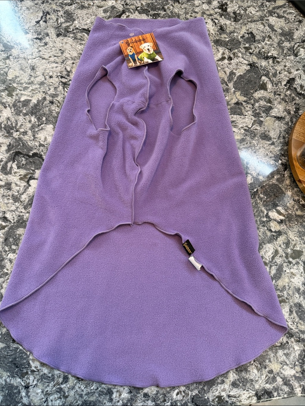 Purple Fleece Dog Coat - Soft Warm Pet Vest size 26